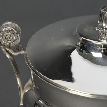 JBC ODIOT – Covered silver sugar bowl, 1st Empire period, 1809/1818