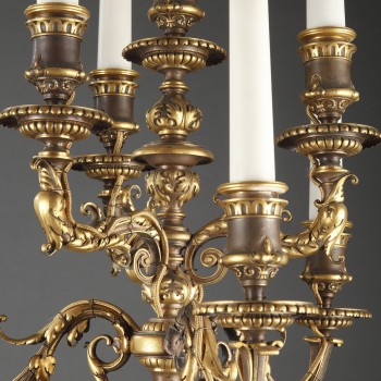 Barbedienne - Pair of 19th century bronze Torchieres by DUBOIS & FALGUIERE