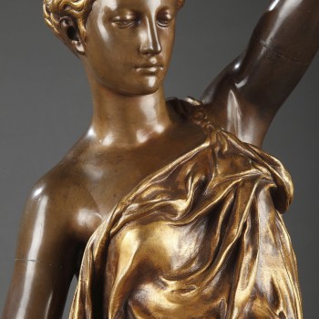 Barbedienne - Pair of 19th century bronze Torchieres by DUBOIS & FALGUIERE