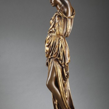 Barbedienne - Paire de Torchères en bronze par DUBOIS & FALGUIERE