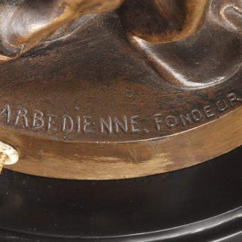 Barbedienne - Paire de Torchères en bronze par DUBOIS & FALGUIERE