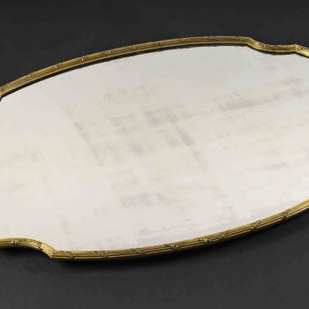 BOIN TABURET - OVAL GILT-BRONZE TABLE SET, NAPOLEON III PERIOD