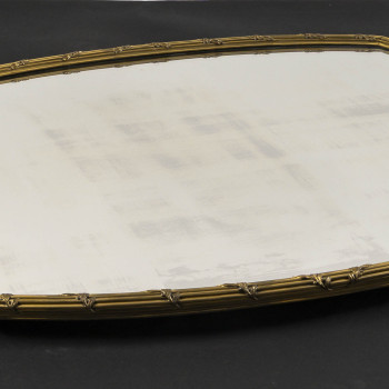 BOIN TABURET - OVAL GILT-BRONZE TABLE SET, NAPOLEON III PERIOD