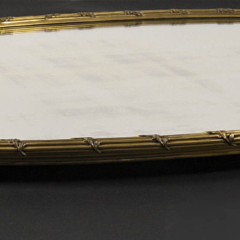 BOIN TABURET - OVAL GILT-BRONZE TABLE SET, NAPOLEON III PERIOD