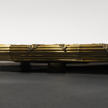BOIN TABURET - OVAL GILT-BRONZE TABLE SET, NAPOLEON III PERIOD