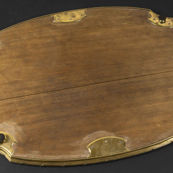 BOIN TABURET - OVAL GILT-BRONZE TABLE SET, NAPOLEON III PERIOD