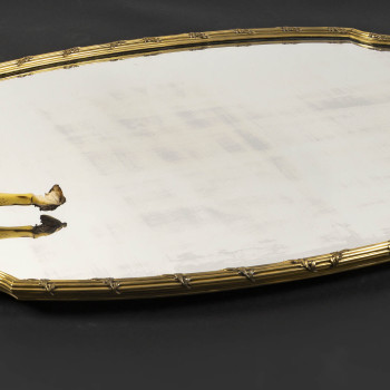 BOIN TABURET - OVAL GILT-BRONZE TABLE SET, NAPOLEON III PERIOD