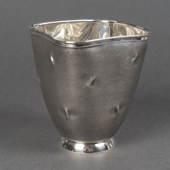 Solid silver vase Italy, Alessandria, CESA SC (hallmark 1 AL) Circa 1970