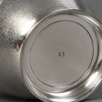Solid silver vase Italy, Alessandria, CESA SC (hallmark 1 AL) Circa 1970