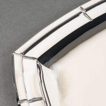 Albert Charlent, silversmith Art Deco tray in solid silver  – Belgium, circa 1930