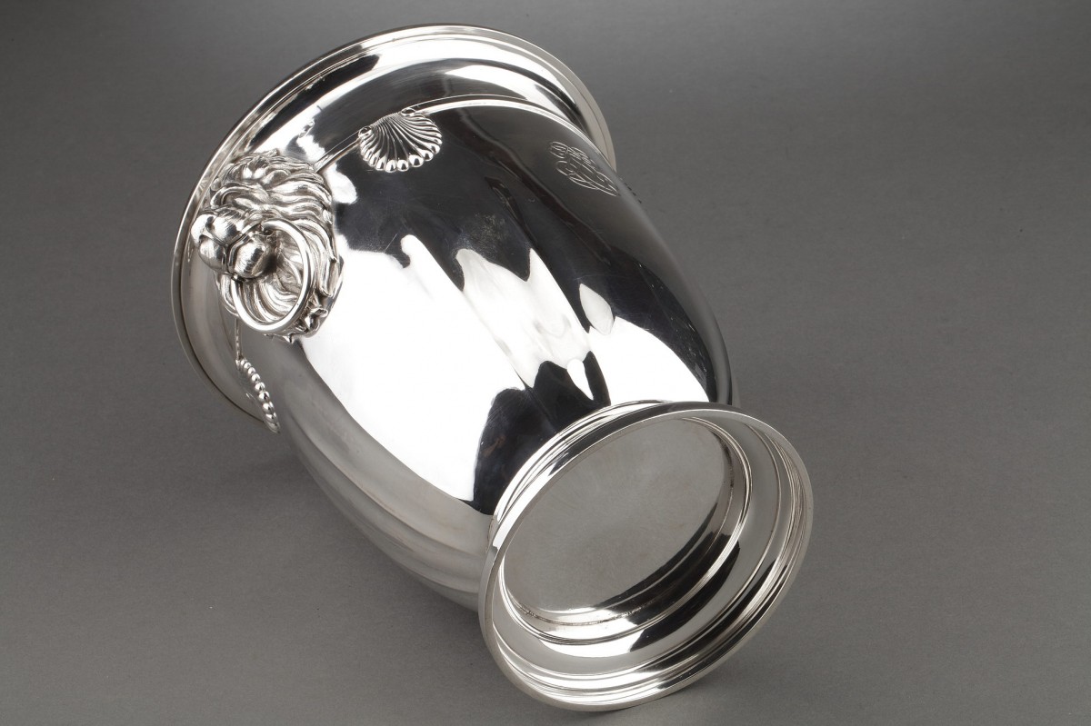 Goldsmith ROUSSEL - 19th century solid silver cooler