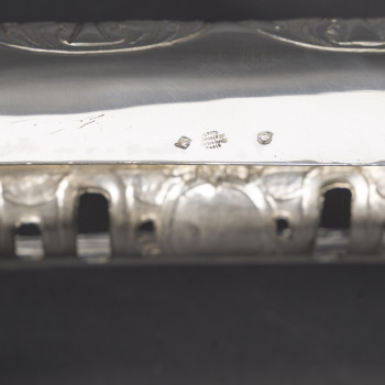 Silversmith of Merit - Rectangular solid silver planter with side handles, 19th  NAPOLEON III