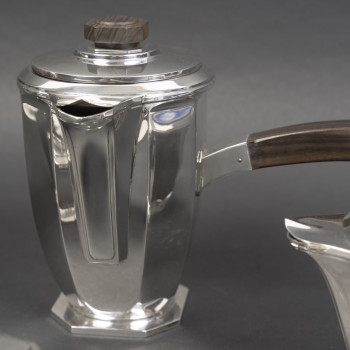 Émile Prost, Solid Silver Tea, Coffee, and Chocolate Set – ART DECO circa 1930