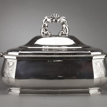 Orfèvre BANCELIN - Soupière en argent massif vers 1950/1960