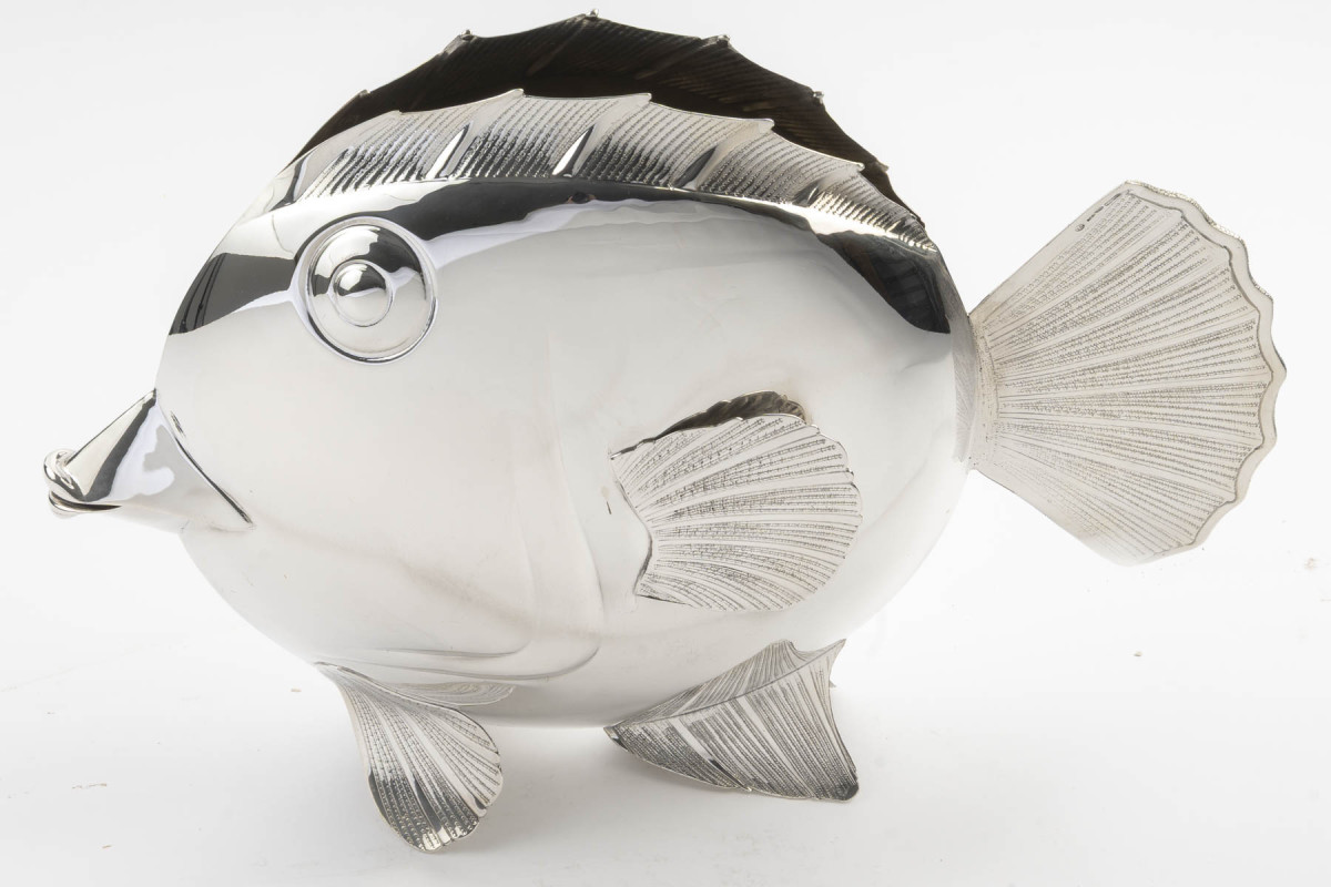Fratelli Cacchione, Vase  poisson Milan, Italie du Nord Vers 1970–1980