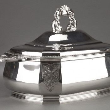 Orfèvre BANCELIN - Soupière en argent massif vers 1950/1960