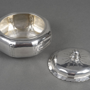 Georges Lecomte, Silversmith - Solid Silver Covered Box, circa 1925