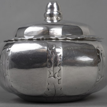 Georges Lecomte, Silversmith - Solid Silver Covered Box, circa 1925
