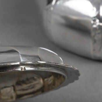 Georges Lecomte, Silversmith - Solid Silver Covered Box, circa 1925